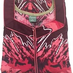 Soft Cotton Women Nighty Maroon with Front Zip – Neat Overlock Finish, Full Piping, Convenient Side Pocket & Loop | Perfect Blend of Style and Comfort.-image-69