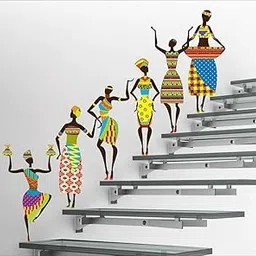 Tribal Lady Wall Sticker for Living Room, Hall, Stairs Decoration-picture-64