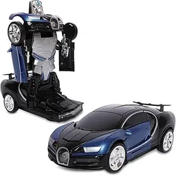 Axleton Mecha Ares Transforming Robot Car | Bump & Go Car with Lights & Music | Automatic Direction Change | Battery Operated | Safe & Durable Toy for Kids- Blue-image-12