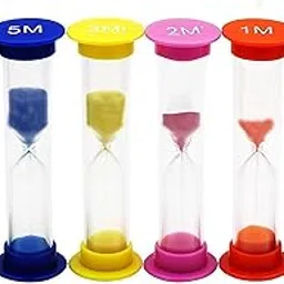 6PCS Small Hourglass Sand Timer Set – 30 Sec, 1 Min, 2 Min, 3 Min, 5 Min, 10 Min Sand Clock for Kids, Study, Exercise, Cooking – Colorful Plastic Sandglass (8.8cm)-picture-38