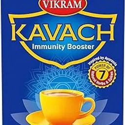 Vikram Kavach Immunity Booster Tea | 100% Natural Ayurvedic Blend With The Goodness of 7 Spices Tulsi, Ashwagandha, Ginseng, Ginger, Cinnamon, Clove, Cardamom | Herbal Tea Powder | 250g | Pack of 2-image-25