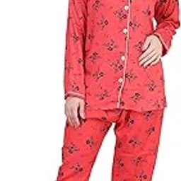 redglo Rayon Cotton Night Suit/Night Wear Printed (Full Sleeve) Night Suit Pyjama Set for Women & Girls-picture-44