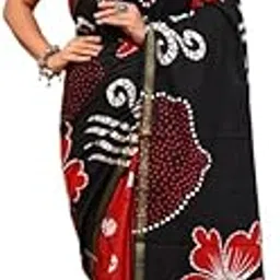 ramnath 's Ramnath's Mulmul Cotton Saree for Women With Zari Border and Blouse Piece, Lightweight Sari, Printed Cotton Saree (Half Print)-picture-35