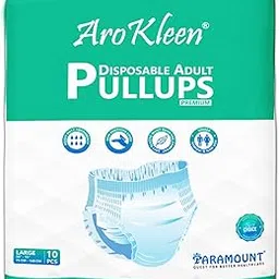 AROKLEEN Premium Adult Pull-Up Diaper Pants Large Size, 10 Count | Waist Size 75-140 CM | 30"-55" Inches | Unisex | High Absorbency | Leak-Proof Protection Pack of 1-picture-29
