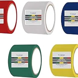 VOIISH Vastu Tape 4 Inch Waterproof Heavy Duty Vinly Tapes 5 Colors Combo Correction of Toilet and Entrance Vastu Dosh Remedy Pack of 5 Colors (4Inch Wide, 25 Meter Length Approx)-picture-25