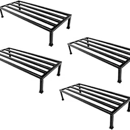 STAND MASTER Metal 24 inches Rectangular Shape Long Heavy pot holder Flower Pot/Gamla Stand for Balcony living room Garden Black Color Stand (24 inches) (Set of 4 Stands Only)-image-21