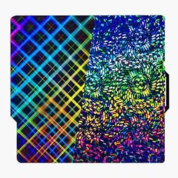 Ideaformer IR3 PEW PES Build Plate for Bambu 3D Printers, Smooth Rainbow Gear+Rainbow Plaid Spring Steel Plate Flexible Holographic Bed Plate 257x257mm for Bambu Lab X1C/X1/X1E/P1P/P1S/A1 3D Printer-picture-39