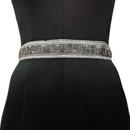 Purala Fancy Premium Traditional Fabric Val Moti Work Adjustable Waist Hip Belt Kamarbandh for saree chaniya choli Gwon And Drees-image-33