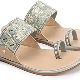 ladies hub Kolhapuri Chappal for Women – Stylish Slip-On Sandals, Comfortable Flat Heels Slippers-picture-20