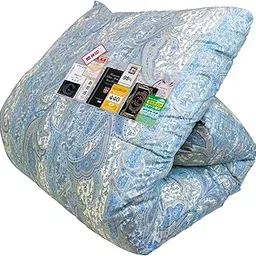Ansleep Factory Finest Duvet Double Layer (Twin) Single [Silk Texture Fabric EI-4610 Pattern, Blue] Down Amount 2.9 lbs (1.3 kg) (95% White Mother Goose From Hungary, Down Power 440 Dp or More 6 Star-picture-11