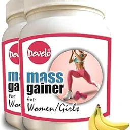 Develo Mass Gainer Protein for Women/Girls' - 2kg (Pack of 2) Banana-picture-51