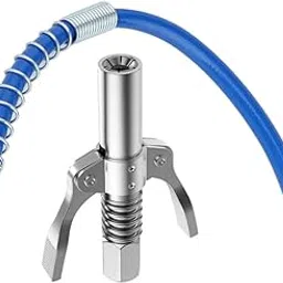 EPITECH MART Grease Gun Coupler Quick Lock and Release 10000 PSI Grease Coupler with 12inch Flexiable Blue Hose Pipe-picture-29