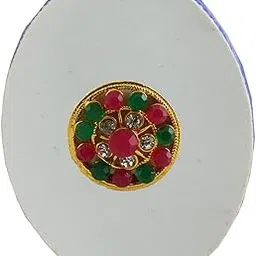 vidhya kangan Handmade Fancy Stone stud Work Saree pin Brooch for Women Jewellery Latest Stylish Crystal Unisex Floral Shape Brooch for Women/Girls (sku-bro2645)-picture-31