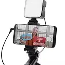 Elevea 𝟏𝟓 𝐘𝐞𝐚𝐫𝐬 𝐆𝐮𝐚𝐫𝐚𝐧𝐭𝐞𝐞, vlogging Mobile kit for Beginners, Includes Microphone Tripod and LED Light, Ideal for Live Streaming, YouTube, Content Creation, Easy Phone Setup-picture-12
