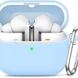 Meyaar Case Compatible with Samsung Galaxy Buds3 Pro/Galaxy Buds 3 with Keychain, Cute Cartoon Silicone Shockproof Protective Case for Men Women (Sky Blue)-picture-56