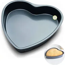 PureBake Premium SGS Certified Heart Cake Tin | Heart Cake Pan | Non-Stick 9-Inch Heart Cake Tray, Set of 1, Steel Bakeware Set-picture-13