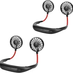 Drumstone { ๐๐๐ ๐ Get 1 ) Portable Hanging Neck Sports Fan | USB Rechargeable Wearable Fan for Office, Travel, Outdoor Activities | Hands-Free Cooling with 360ยฐ Adjustable Air-15 Years Warranty image 1