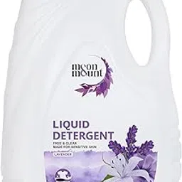 Moon & Mount Liquid Detergent 5L - Lavender Scent, Eco-Friendly Laundry Detergent for Top & Front Load Machines, Paraben-Free - Great Indian Festival 2025 Diwali Fabric Care image 1