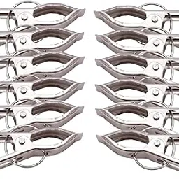 Kuber Industries Hanging Cloth Drying Pegs/Clips|Heavy Duty & Stainless Steel Material|Will Not Rust Clothes|Size 7 x 3 x 1 CM, Set of 12 Piece (Silver)-image-25