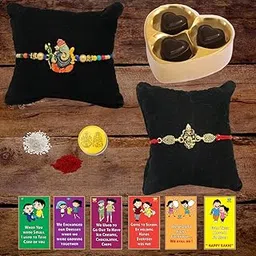 BOGATCHI Rakhi Gift for Brother|Rakhi with Chocoates Combo|Rakhi Set with Chocolates |Rakhi Gift Combo for Brother|Rakhi Set|Chocolate(3pcs)+Rakhi(2) +Roli Chawal+ Rakhi Story Card +Gold Coin|90-image-29