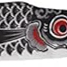 VELURA 100cm Japanese Windsock Carp Koi Nobori Sailfish Wind Streamer Black|1 x Sun Umbrella|Windmills & Wind Spinners| Yard, Garden & Outdoor Living-picture-20