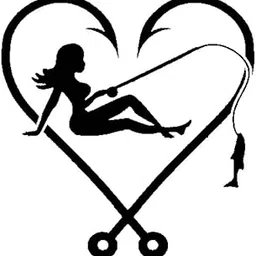GADGETS WRAP Vinyl Wall Decal Sticker I Love Fishing Sexy Girl Hook Heart Fish Fishing-picture-10
