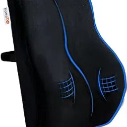 kossto Orthopedic Back Brace Memory Foam Lumbar Support Backrest for Upper, Middle & Lower Back Pain Compatible with Car, Office Chair Having, Adjustable Strap | Black-picture-18