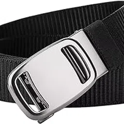 wowobjects Nylon Belt for Men Webbing Canvas Belts for Hunting Mountain Climbing Hiking Black-picture-11