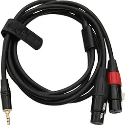 Dual XLR Female to 3.5mm Y-Splitter Cable, Unbalanced XLR Female to 1/8 Inch Mini Jack TRS Stereo Aux Interconnect Audio Mic Breakout Patch Cord - 1 Meter-picture-32