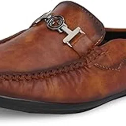 azzaro black Men's Synthetic Leather Slip-On Casual Loafers/Shoes-picture-45