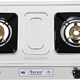GOLDEN SURYA Classic Premium Stainless Steel Frame, Manual Ignition, 18 Months Warranty, BIS Certified, 2 Burner Gas Stove (Elegent)-picture-20