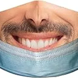 Creativity 3D Print Funny Bandit Prank Face Mask Masque Mouth Cover Adults E|Clothing, Shoes & Accessories | Costumes, Reenactment, Theater | Accessories | Masks & Eye Masks-image-52