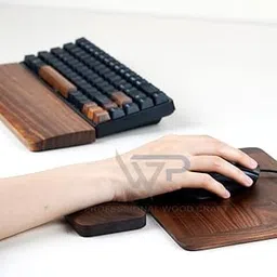 Professional Wood Craft™ Sheesham Solid Wooden Palm Rest | Ergonomic Mouse Wrist Rest | Comfortable Hand Support Pad for Mice | Ebony Finish | Wrist Pain Relief Accessory-picture-70