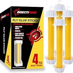 Insectifuge Fly Traps for Indoor and Outdoor - Smell Free Fly Traps for Home, Sticky Strips Hanging for Indoor and Outdoor (Pack of 4)-picture-38