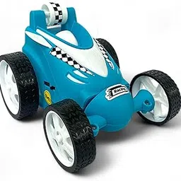 BUY A SMILE Rechargeable 360° Rotating & Rolling Small Stunt Car Toy with USB Cable & Remote Controller |(368, Blue)-picture-40