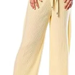 Woman Straight Fit Mid Rise Solid Stretch Waffle Pants Comfortable Lower, Sports Trouser, Joggers for Ladies-image-16