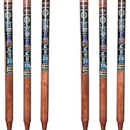 Kalindri Sports Cricket Stumps Set, 6 Wooden Stumps with Bails and Base Stand, Traditional Design-image-49