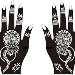Mehandi Tattoo Set by – Temporary Art Designs for Hand, Finger, Body & Face_ Simple Stickers for Women, Girls, and Kids,Ideal for Festivals and Functions| Pck_of_5_ A3_41-picture-36