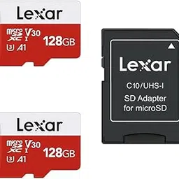 Lexar E-Series 128GB Micro SD Card[2 Pack], MicroSDXC Flash Memory Card with Adapter Up to 100MB/s, U3, V30, A1, C10, UHS-I, 4K UHD, Full HD, High Speed TF Card for Phone, Tablet, Drone and Camera-image-16