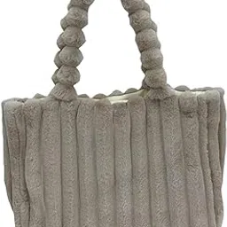 bnf Women Tote Bag Plush Casual Pouch Winter Handbag for Dating Street Commuting Khaki | Clothing, Shoes & Accessories | Womens Handbags & Bags-picture-40