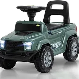 Baybee Roady Ride on Baby Car for Kids | Portable Push Ride on Jeep with LED Light & Music | Baby Rideons Toy Cars with Backrest & Storage Basket | Kids Car to Drive 1-3 Years Boys Girls (Dark Green)-image-34