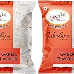 DNV Natural Garlic Flavour Sabudana Papad 140gm, Lehsun Papad, Gluten Free, Fasting Friendly, Tapioca Papad, Sago Papad Pack of 2 - 140gm (70g x 2)-picture-44