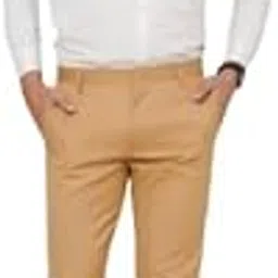 pt padmark Men's Formal Ankle Fit Trousers | Mid Rise Slim Fit Flat Front Pants | Non-Stretchable Poly Cotton Formal Wear for Office & Business-picture-21