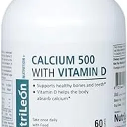 NutriLeon Calcium magnesium Vitamin D3 Supplement for Men & Women 60 Tablets-picture-11