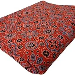 Elegant Rajasthani Ajrakh Unstitched Cotton Textile - Perfect for Fashion, Crafts, Apparel, Home Decor - Durable, Versatile, Organic"-picture-12