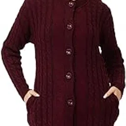 twenty me Winter Wear Casual Acrylic Wool Full Sleeve with Pockets Women's Cardigans-picture-58