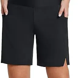 baleaf Women's 7"/8" Long Swim Board Shorts High Waisted Quick Dry Swimming Bottoms with Liner Pockets Beach Water Surf-picture-23