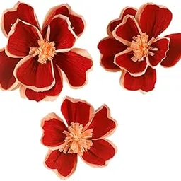 Merishopp 3 Pieces Artificial Paper Flowers Party Decorations for Bedroom Nursery Room-picture-48
