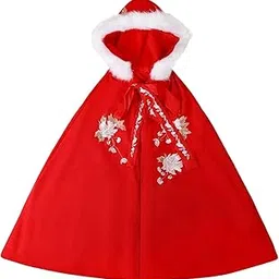 Women Cape Chinese Style Hanfu Cloak Poncho Floral Embroidery Jacket Red | Clothing Shoes & Accessories | Womens Clothing | Coats & Jackets-image-63