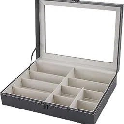 atorse 10 Slots Sunglasses Case Organizer Sunglasses Storage Case for Tabletop Home-picture-18